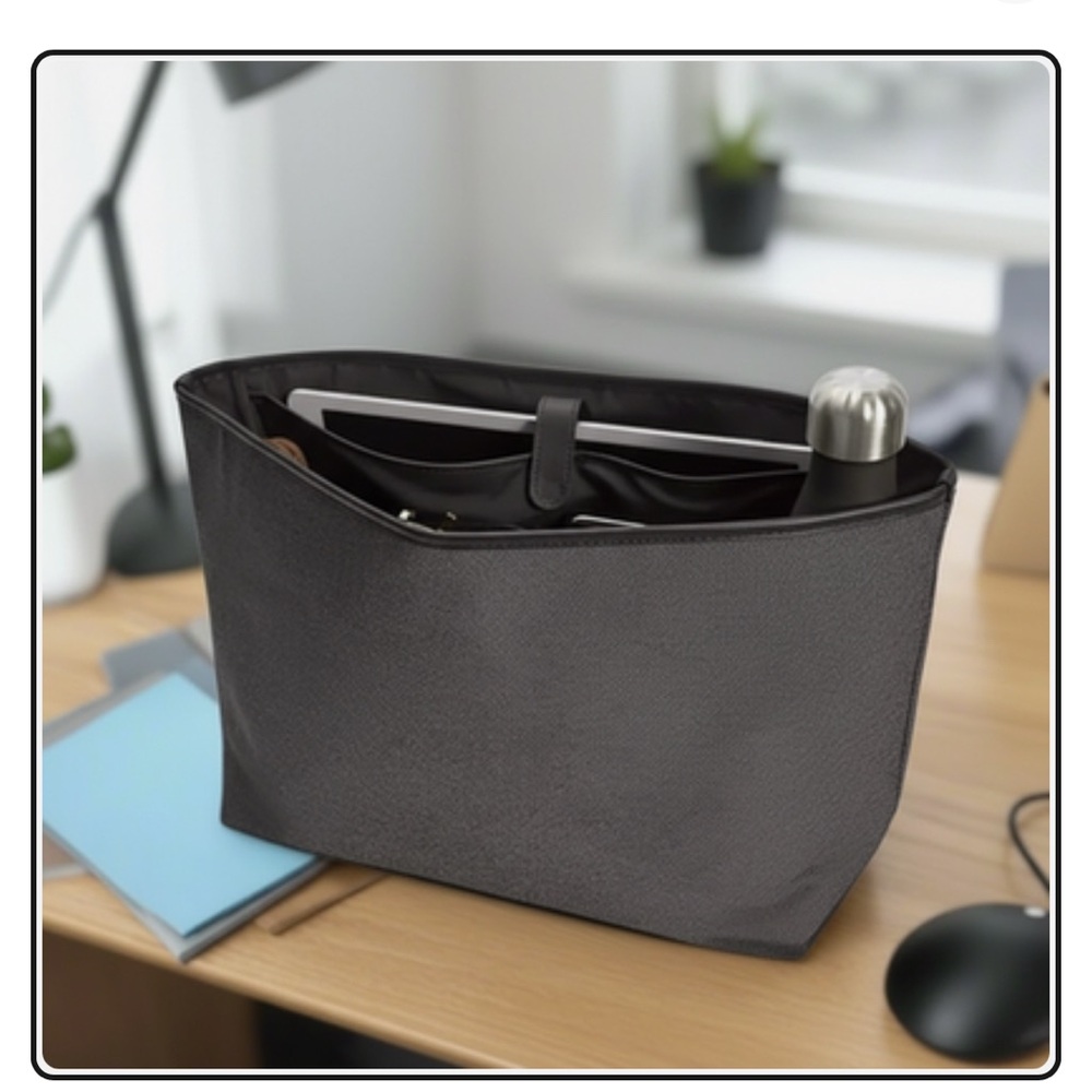 Women’s Black Tote Organizer Insert Bag